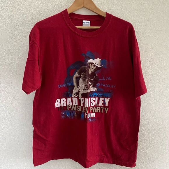 Vintage Brad Paisley The Paisley Party Tour 2008 T-Shirt VTG Men's Large - Picture 1 of 4